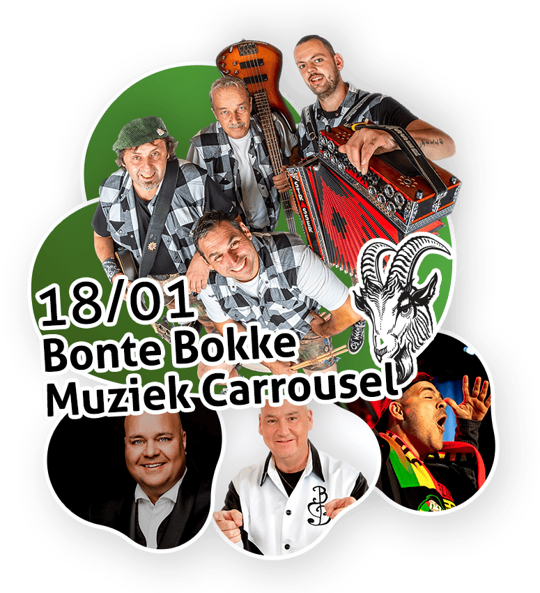 8x11 v.v. De SteinderBök - Zondag 18/01 Bonte Bokke Muziek Carrousel